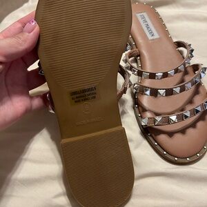 Steve Madden Tan Studded Sandals Minimalist Design